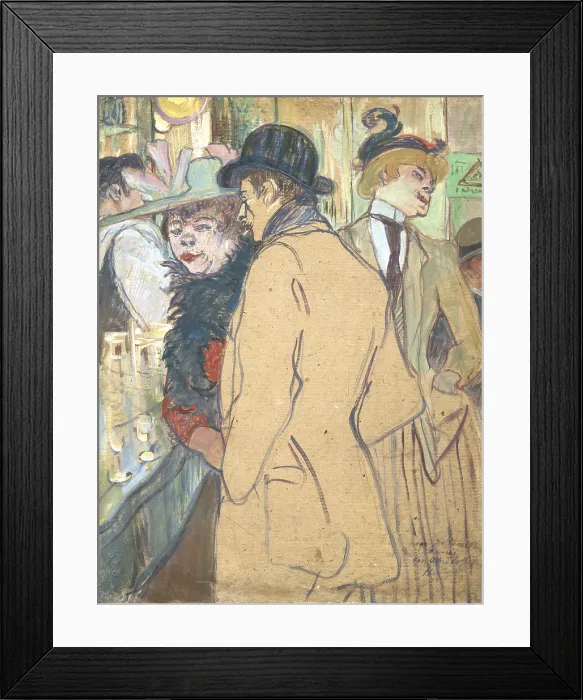 Framed Print : Alfred la Guigne, by Henri de Toulouse-Lautrec, 1894, French Post-Impressionism painting, oil on cardboard. This is a portrait of Lautrec's friend, Bonnefoy