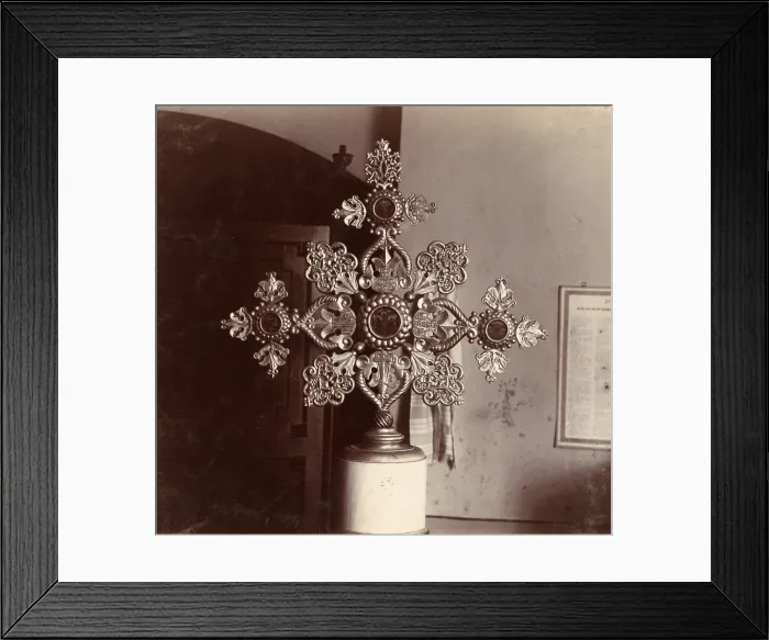 Framed Print : Altar cross in the old Church of the Assumption, a gift from Tsar Aleksei Mikhailovich, Kashin, Russia, ca. 1910 Framed Print : Altar cross in the old Church of the Assumption, a gift from Tsar Aleksei Mikhailovich, Kashin, Russia, ca. 1910