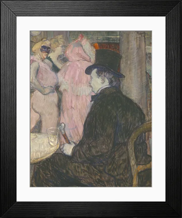 Framed Print : Maxime Dethomas, by Henri de Toulouse-Lautrec, 1896, French Post-Impressionism painting, oil on cardboard