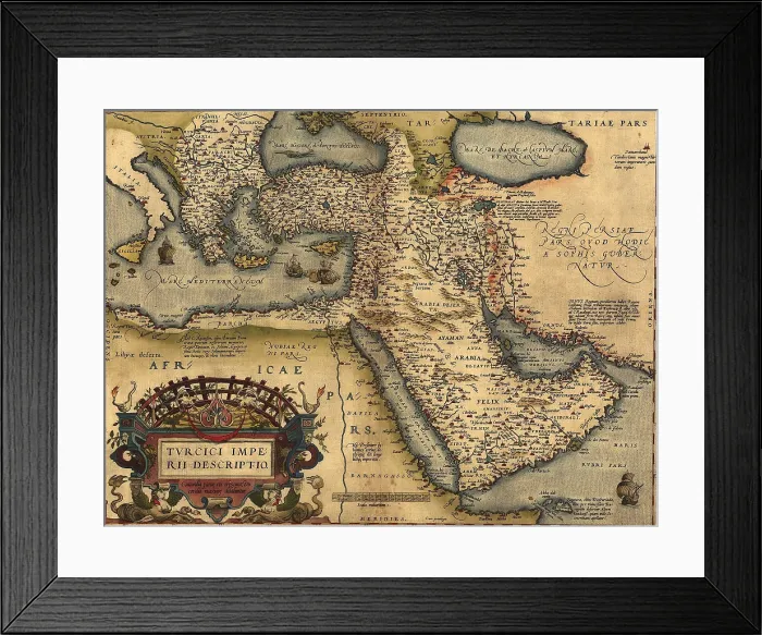 Framed Print : 1570 map of Asia Minor, then the Ottoman Empire, from Abraham Ortelius atlas, 'Theatrvm orbis terrarvm'(Epitome of the Theater of the Worlde) Framed Print : 1570 map of Asia Minor, then the Ottoman Empire, from Abraham Ortelius atlas, 'Theatrvm orbis terrarvm'(Epitome of the Theater of the Worlde)