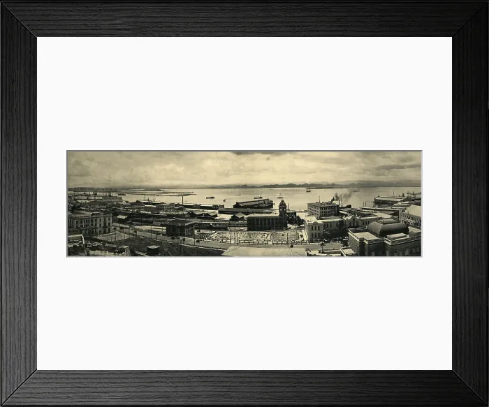 Framed Print : Panoramic view of the harbor at San Juan, Puerto Rico looking south. 1927 Framed Print : Panoramic view of the harbor at San Juan, Puerto Rico looking south. 1927