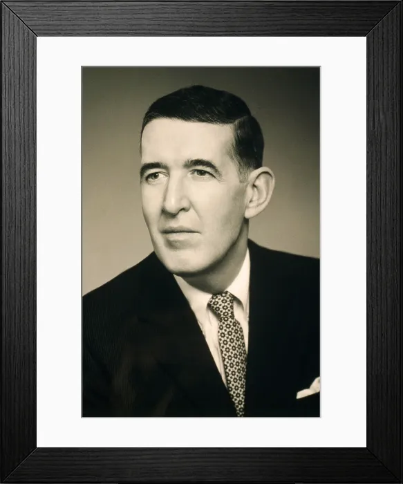 Framed Print : William Whyte (1917-1999) American sociologist wrote the 'Organization Man' (1956) analyzing the impact of conformist corporate values on American life