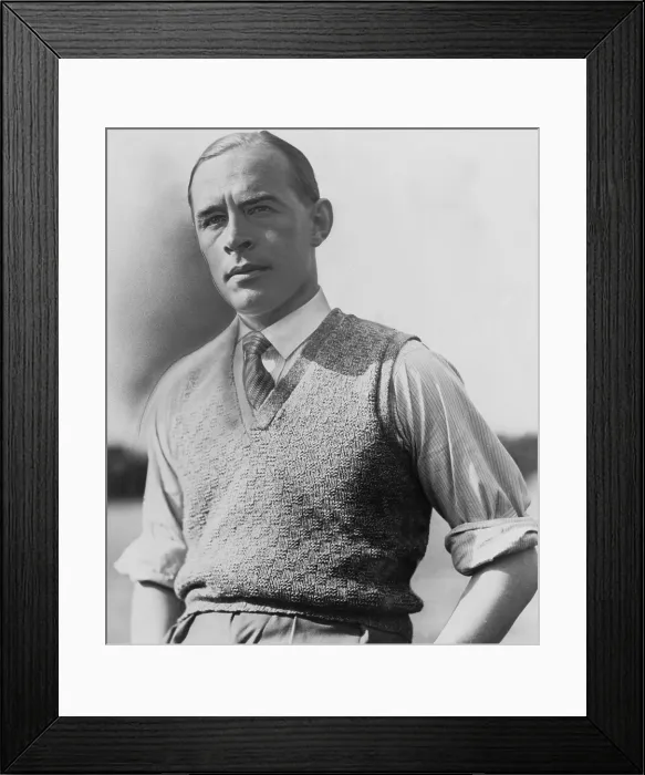 Framed Print : Erich Maria Remarque (1898-1970) German author, in a 1929 photo, the year he published 'All Quiet on the Western Front, ' (1929)