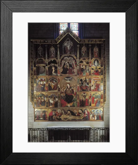 Framed Print : SERRAPere (1343-1406). Altarpiece of the Arrival of the Holy Spirit or the Pentecost. 1393. SPAIN. Manresa. Basilica of Santa Maria de la Seu of Manresa Framed Print : SERRAPere (1343-1406). Altarpiece of the Arrival of the Holy Spirit or the Pentecost. 1393. SPAIN. Manresa. Basilica of Santa Maria de la Seu of Manresa