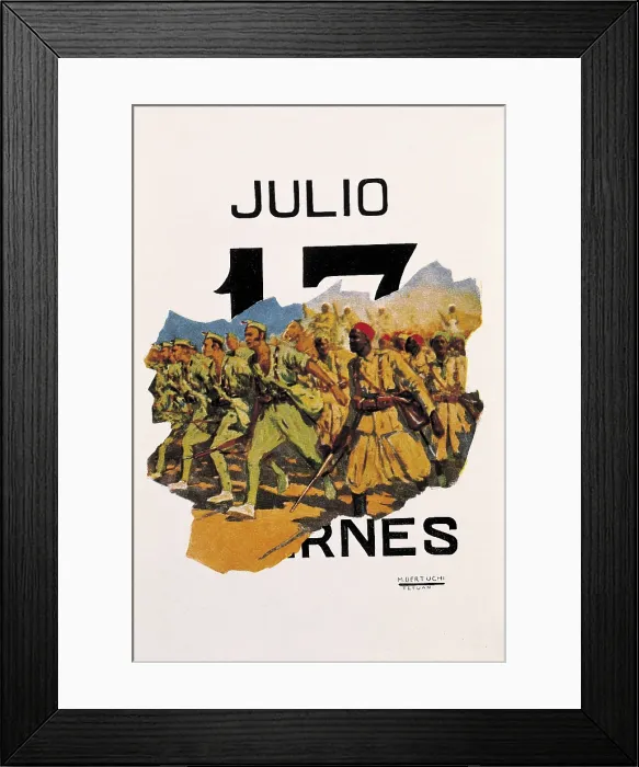 Framed Print : Spanish Civil War (1936-1939). Uprising of Tetouan (Friday 17th July, 1936). AISA / Everett Collection**US SALES ONLY**