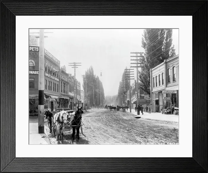 Framed Print : Street scene, Lewiston, Idaho, ca. 1908 Framed Print : Street scene, Lewiston, Idaho, ca. 1908
