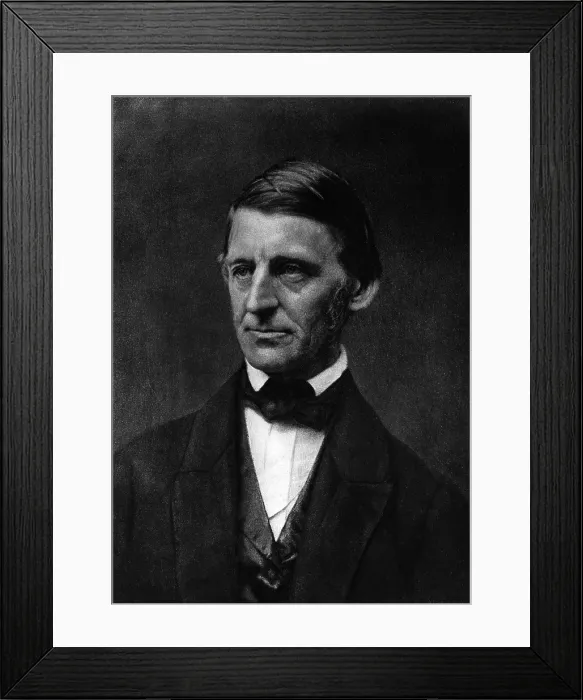 Framed Print : Ralph Waldo Emerson (1803-82) American writer who espoused Transcendentalism