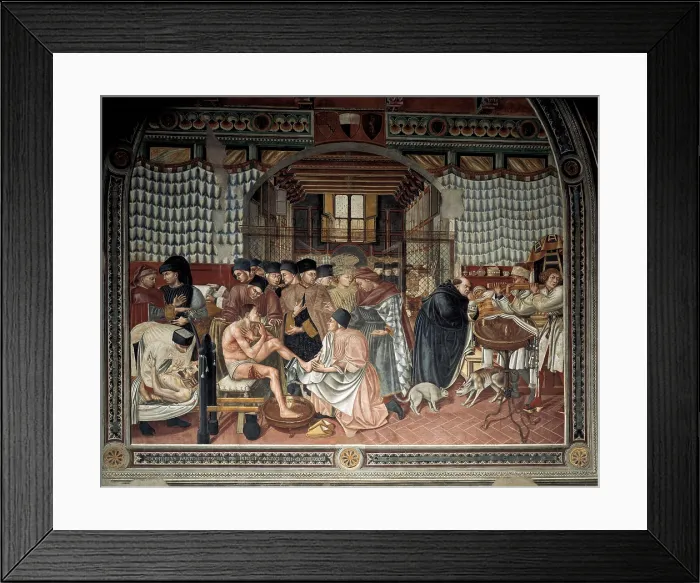 Framed Print : ITALY. Siena. Ospedale di Santa Maria della Scala (Santa Maria della Scala Hospital). Work placed at the Pilgrim Hall. Renaissance art. Quattrocento. Fresco