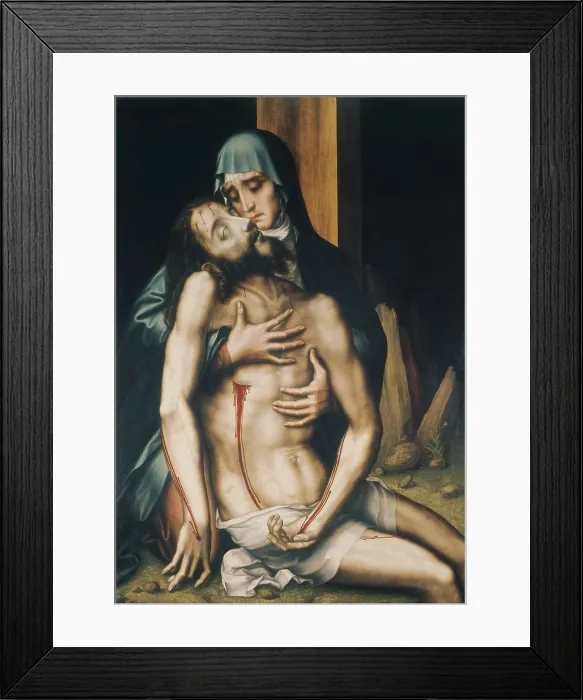 Framed Print : MORALESLus de (1515-1586). Piet. 16th c. Mannerism art. Oil on wood. SPAIN. Madrid. St. Fernando Royal Academy Museum. Proc: SPAIN. Cordoba. Jesuit College