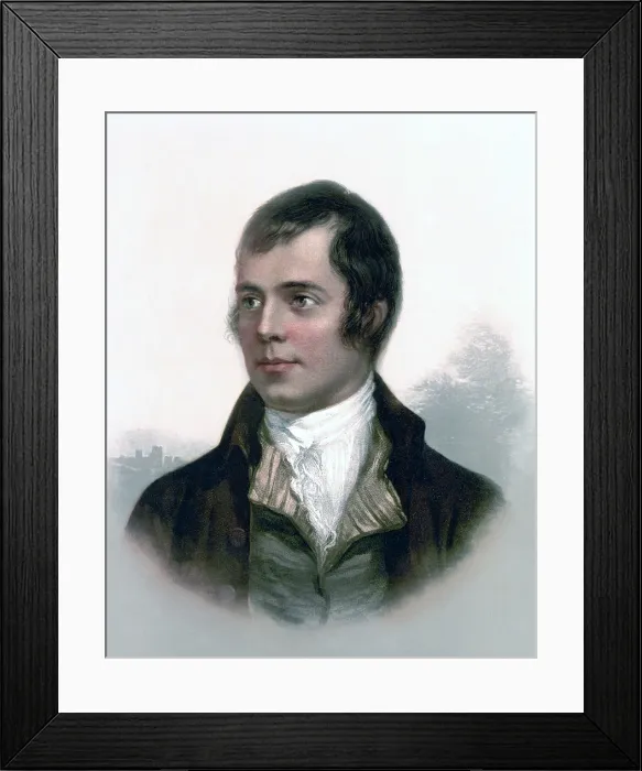 Framed Print : Robert Burns (1759-1796), national poet of Scotland