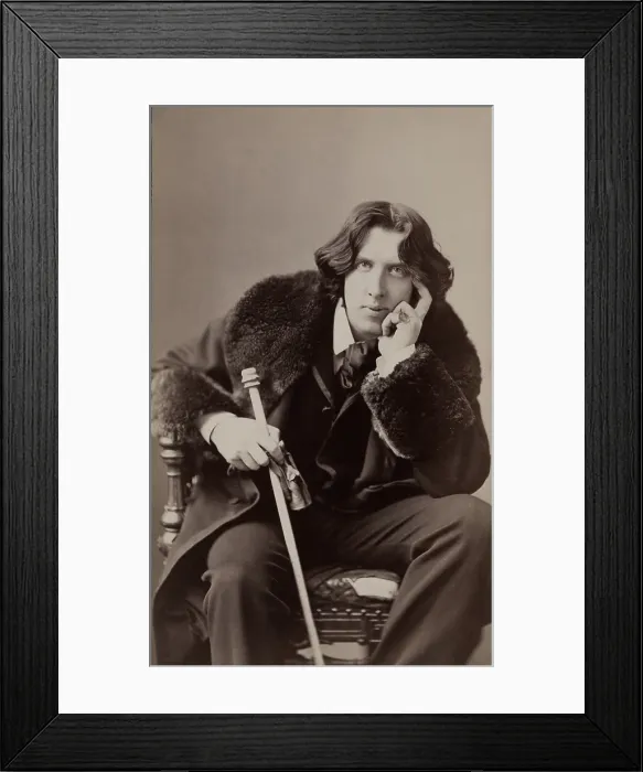 Framed Print : Oscar Wilde, (1854-1900) Irish writer, in flamboyant costume, 1882, portait by Napoleon Sarony