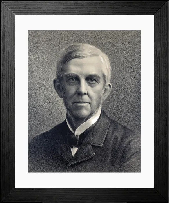Framed Print : Oliver Wendell Holmes, Sr. (1809-94) was an influential American writer and poet. His poem, 'Old Ironsides, ' prevented the destruction of the U.S.S. Constitution Framed Print : Oliver Wendell Holmes, Sr. (1809-94) was an influential American writer and poet. His poem, 'Old Ironsides, ' prevented the destruction of the U.S.S. Constitution