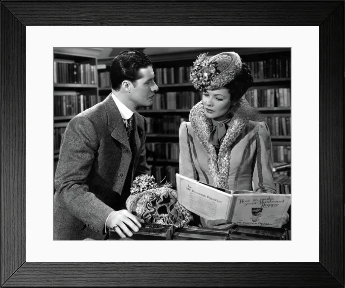 Framed Print : HEAVEN CAN WAIT, Don Ameche, Gene Tierney, 1943, bookstore, TM and Copyright 20th Century Fox Film Corp. All rights reserved
