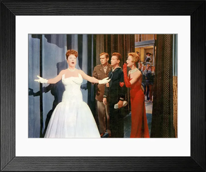 Framed Print : THERE'S NO BUSINESS LIKE SHOW BUSINESS, THERE'S NO BUSINESS LIKE SHOW BUSINESS US 1954 ETHEL MERMAN JOHNNIE RAY DONALD O'CONNOR MITZI GAYNOR Date 1954