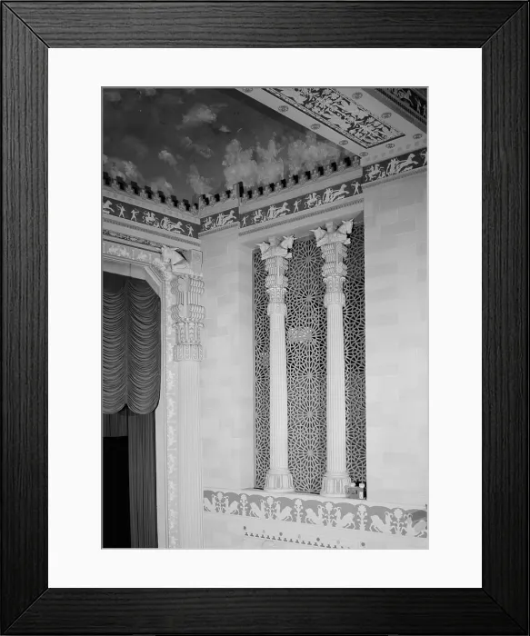 Framed Print : Movie Theaters, Missouri Theater Building, interior, constructed in 1927, 713-715 Edmond Street, Saint Joseph, Missouri, circa 1970s