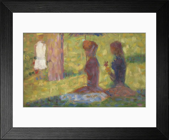 Framed Print : Study for La Grande Jatte, by Georges Seurat, 1884-85, French Post-Impressionist painting, oil on canvas