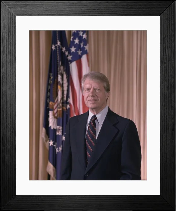 Framed Print : Official portrait of President Jimmy Carter. Ca. 1977-1980
