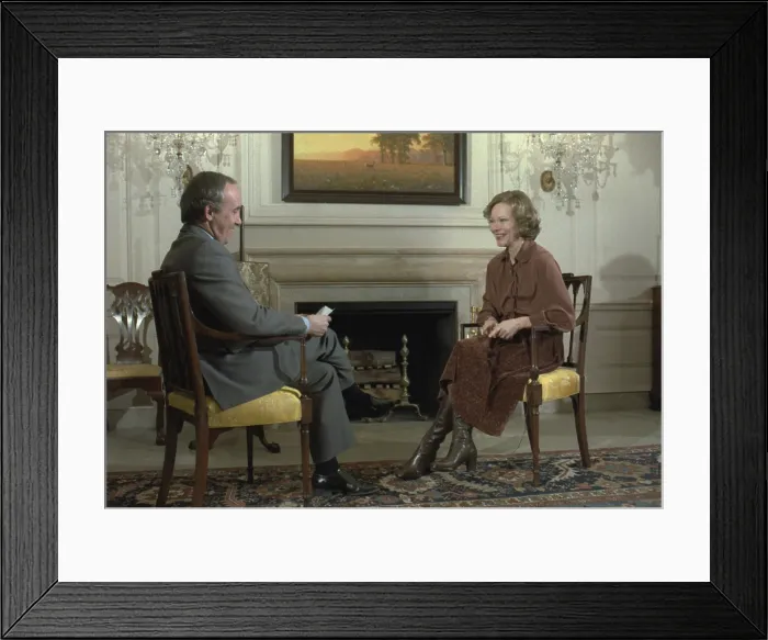 Framed Print : Rosalynn Carter during a White House interview with NBC anchor John Dancy. Feb. 6 1979 Framed Print : Rosalynn Carter during a White House interview with NBC anchor John Dancy. Feb. 6 1979