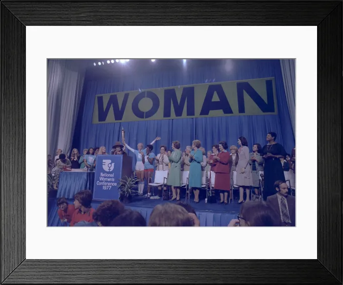Framed Print : Incumbent First Lady Rosalynn Carter is joined by Betty Ford and Ladybird Johnson
