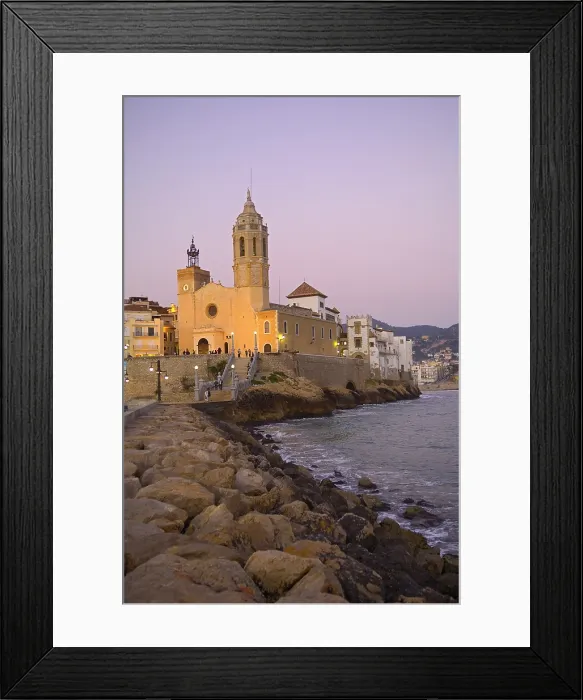 Framed Print : SPAIN. Sitges. Baluard Square and Church of Sant Bartomeu and Santa Tecla. Baroque art. - Rafa Perez / Iberfoto / Everett Collection (216957)**US SALES ONLY** Framed Print : SPAIN. Sitges. Baluard Square and Church of Sant Bartomeu and Santa Tecla. Baroque art. - Rafa Perez / Iberfoto / Everett Collection (216957)**US SALES ONLY**