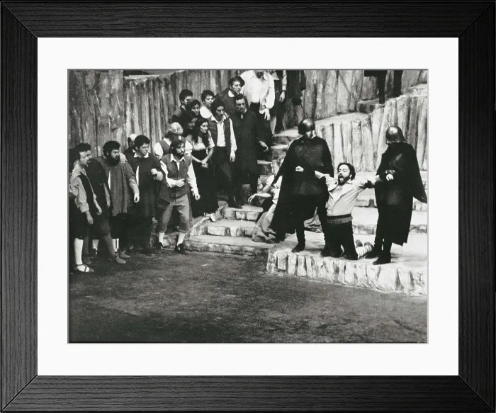 Framed Print : MARTN DESCALZO, Jos Luis (1930-1991); VEGA CARPIO, Flix Lope de (1562-1635). Scene from the theatre performance of 'Fuenteovejuna' by Lope de Vega Framed Print : MARTN DESCALZO, Jos Luis (1930-1991); VEGA CARPIO, Flix Lope de (1562-1635). Scene from the theatre performance of 'Fuenteovejuna' by Lope de Vega