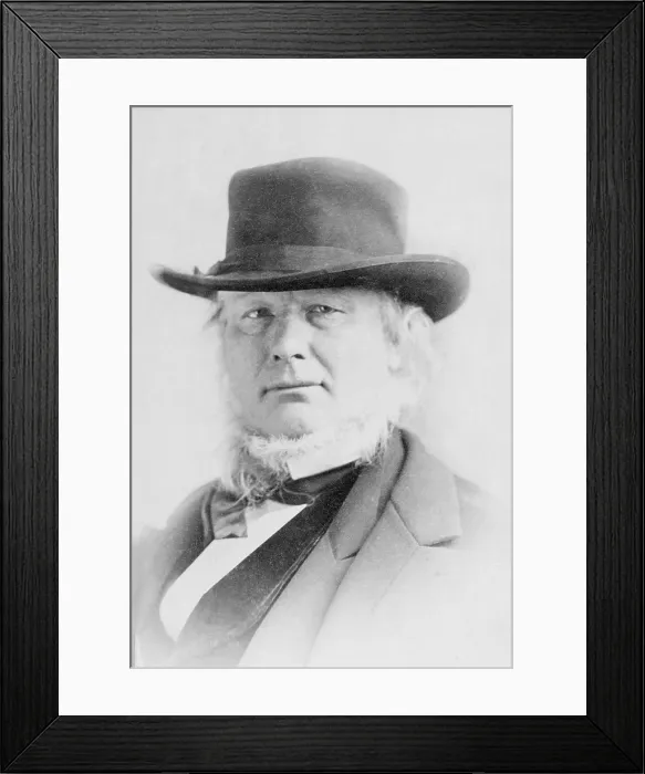 Framed Print : Horace Greeley (1811-1872) American journalist and publisher of the NEW YORK TRIBUNE supported the abolition of slavery. 1865