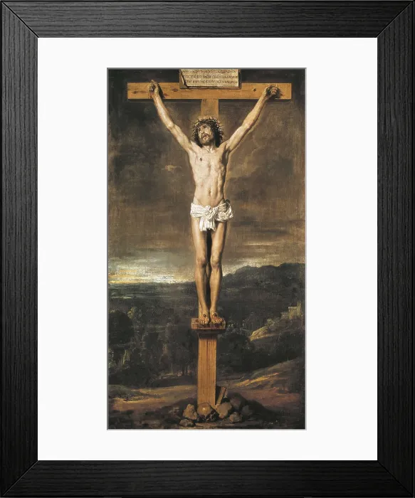 Framed Print : VELAZQUEZ, Diego Rodrguez de Silva (1599-1660). Christ on the Cross. 1671. Baroque art. Oil on canvas. SPAIN. Madrid. Prado Museum. AISA / Everett Collection**US SALES ONLY**