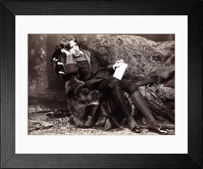 Framed Print : Oscar Wilde, (1854-1900) Irish literary author of, THE PORTRAIT OF DORIAN GRAY (1891), LADY WINDERMERE'S FAN (1892), and THE IMPORTANCE OF BEING EARNEST (1895)