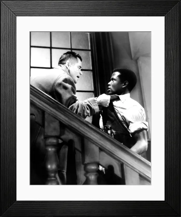 Framed Print : BLACKBOARD JUNGLE, Glenn Ford, Sidney Poitier, 1955
