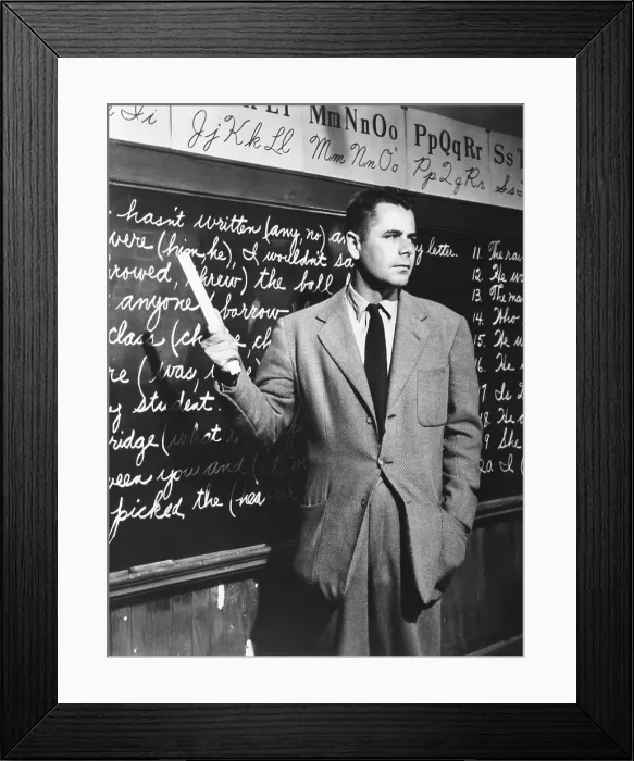 Framed Print : BLACKBOARD JUNGLE, Glenn Ford, 1955 Framed Print : BLACKBOARD JUNGLE, Glenn Ford, 1955