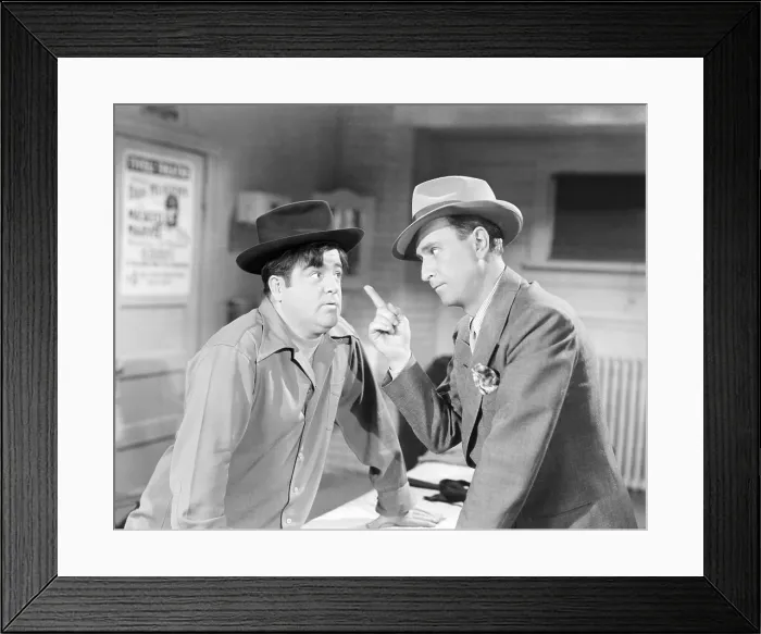 Framed Print : HERE COME THE CO-EDS, from left: Lou Costello, Bud Abbott, 1945