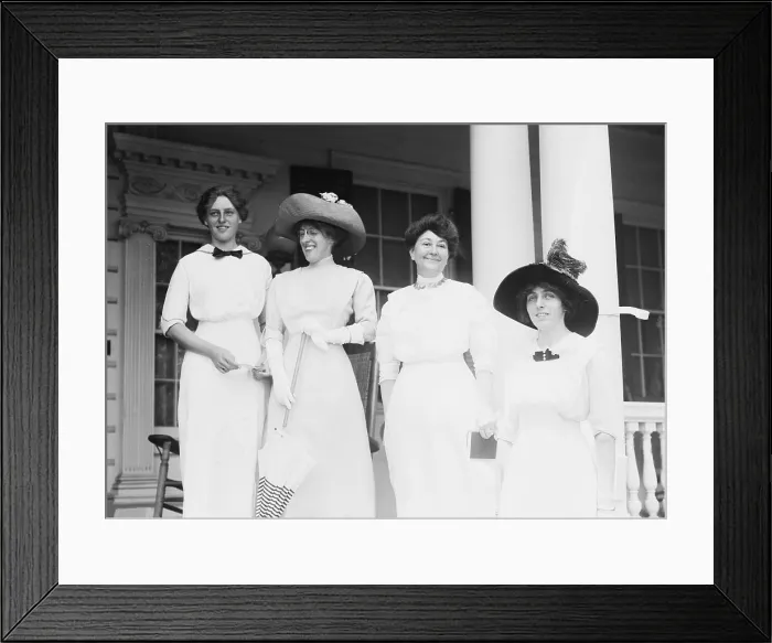 Framed Print : Woodrow Wilson's wife and daughter_ Left to right: Jessie, Eleanor, Mrs. Ellen Wilson, Margaret in 1912 Framed Print : Woodrow Wilson's wife and daughter_ Left to right: Jessie, Eleanor, Mrs. Ellen Wilson, Margaret in 1912