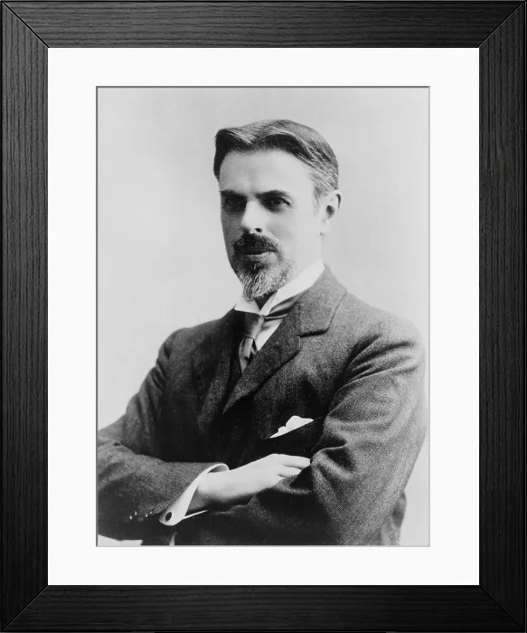 Framed Print : Laurence Housman (1865-1959) popular English playwright set his plays in Victorian England, best known for 'Victoria Regina' (1934). Ca. 1915