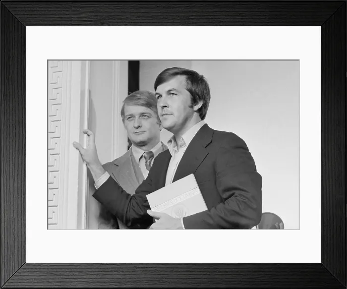 Framed Print : After managing Jimmy Carter's successful Presidential Campaign Jody Powell (left) served as Carter's as Press Secretary and Hamilton Jordan was the Chief of Staff Framed Print : After managing Jimmy Carter's successful Presidential Campaign Jody Powell (left) served as Carter's as Press Secretary and Hamilton Jordan was the Chief of Staff