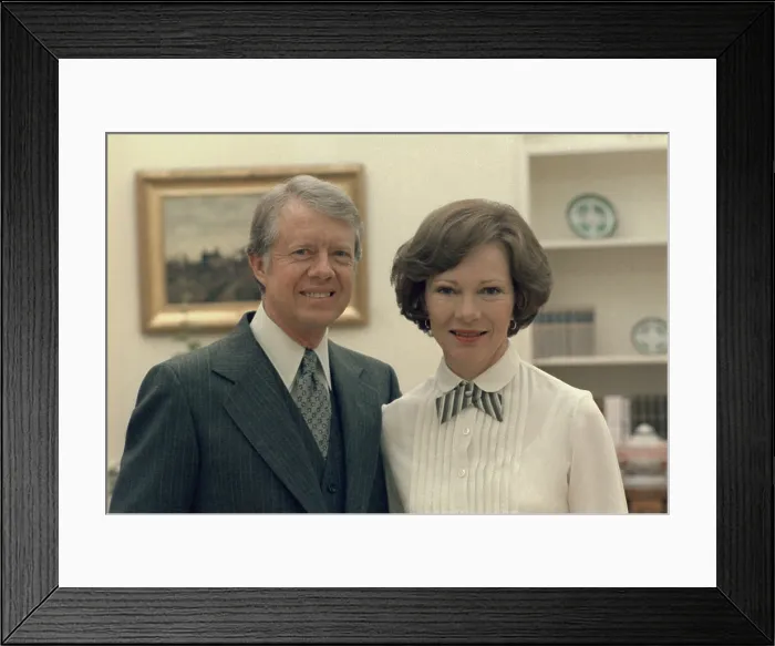 Framed Print : Rosalynn Carter and Jimmy Carter in the White House. Ca. 1977-1980