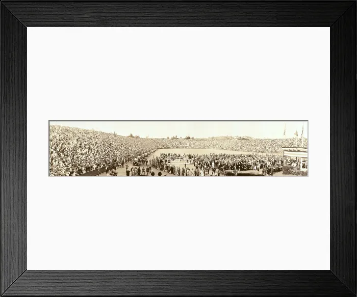 Framed Print : 50, 000 people greeting President Woodrow Wilson (1856-1924) at stadium, San Diego, California, Sept. 19, 1919