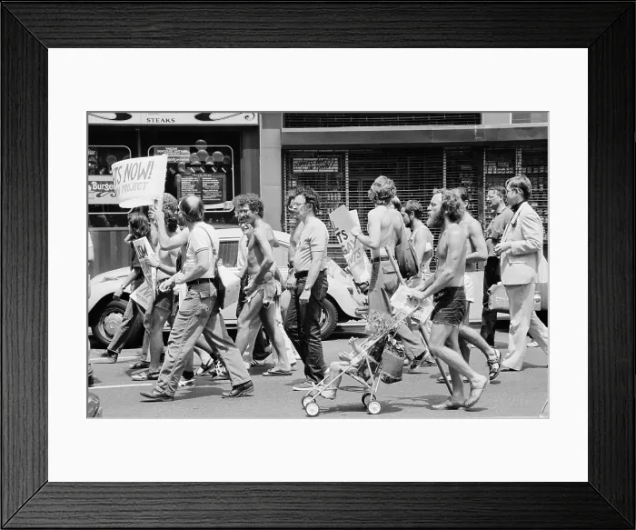 Framed Print : Gay rights demonstration at the Democratic National Convention New York City on July 11 1976