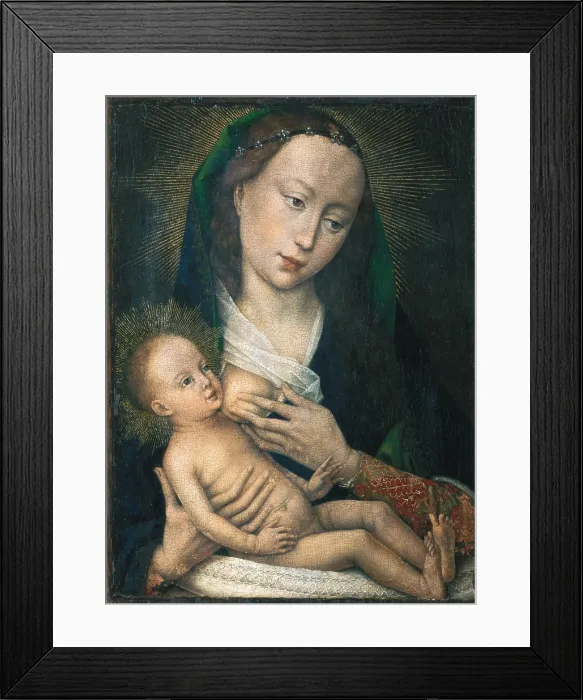 Framed Print : WEYDEN, Rogier van der (1400-1464). Madonna and Child. ca. 1450. Flemish art. Oil on wood. BELGIUM. Tournai. Fine Arts Museum Framed Print : WEYDEN, Rogier van der (1400-1464). Madonna and Child. ca. 1450. Flemish art. Oil on wood. BELGIUM. Tournai. Fine Arts Museum