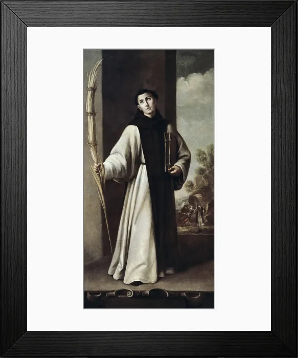 Framed Print : VALDeS LEAL, Juan de (1622-1690). A Martyr of the Order of Saint Jerome. 1650s - 1680. Baroque art. Oil on canvas. SPAIN. Madrid. Prado Museum