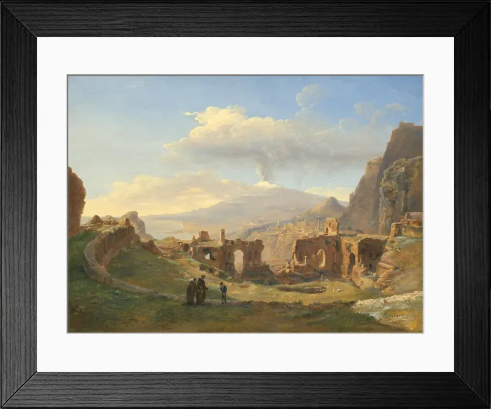 Framed Print : The Roman Theater at Taormina, by Louise-Josephine Sarazin de Belmont, 1828, French painting, oil on canvas Framed Print : The Roman Theater at Taormina, by Louise-Josephine Sarazin de Belmont, 1828, French painting, oil on canvas
