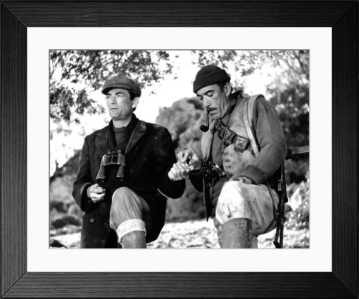 Framed Print : THE GUNS OF NAVARONE, from left: Gregory Peck, Anthony Quinn, 1961