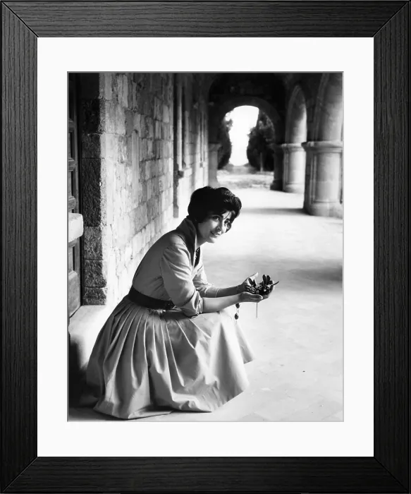 Framed Print : THE GUNS OF NAVARONE, Irene Papas, on location, 1961