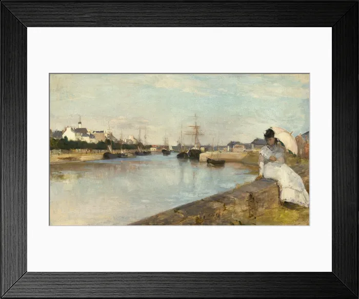 Framed Print : The Harbor at Lorient, by Berthe Morisot, 1869, French painting, oil on canvas Framed Print : The Harbor at Lorient, by Berthe Morisot, 1869, French painting, oil on canvas