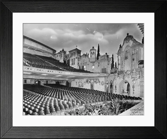 Framed Print : Loew's Theatre, view of auditorium, designed by John Eberson, an example of Churrigueresque design, 625 South Fourth Street, Louisville, Kentucky, circa 1928 Framed Print : Loew's Theatre, view of auditorium, designed by John Eberson, an example of Churrigueresque design, 625 South Fourth Street, Louisville, Kentucky, circa 1928
