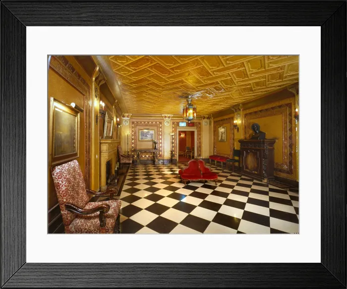 Framed Print : The Alabama Theatre, view of the Spanish lounge, Birmingham, Alabama, erected in 1927, photograph circa 1990s Framed Print : The Alabama Theatre, view of the Spanish lounge, Birmingham, Alabama, erected in 1927, photograph circa 1990s