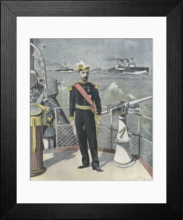 Framed Print : France. Admiral Gervais. Illustration by L. Fillol. 'Le Petit Journal'. August 18th1901. Engraving. Coleccin Gasca / AISA / Everett Collection (156533)**US SALES ONLY** Framed Print : France. Admiral Gervais. Illustration by L. Fillol. 'Le Petit Journal'. August 18th1901. Engraving. Coleccin Gasca / AISA / Everett Collection (156533)**US SALES ONLY**