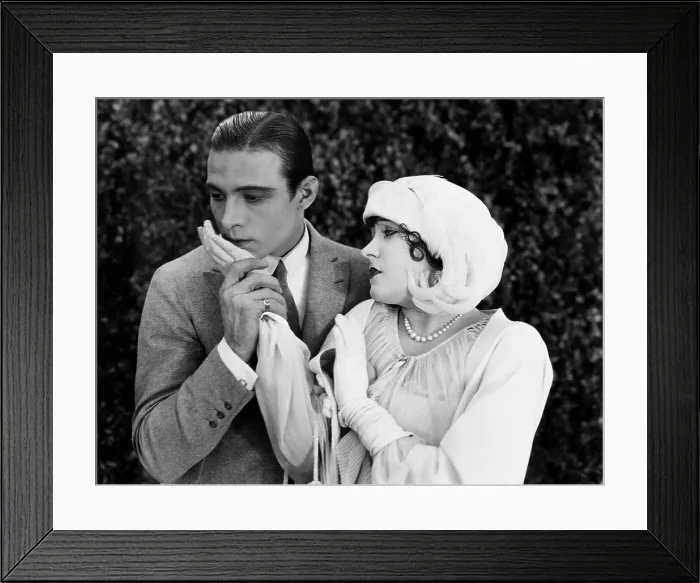 Framed Print : BEYOND THE ROCKS, from left, Rudolph Valentino, Gloria Swanson, 1922