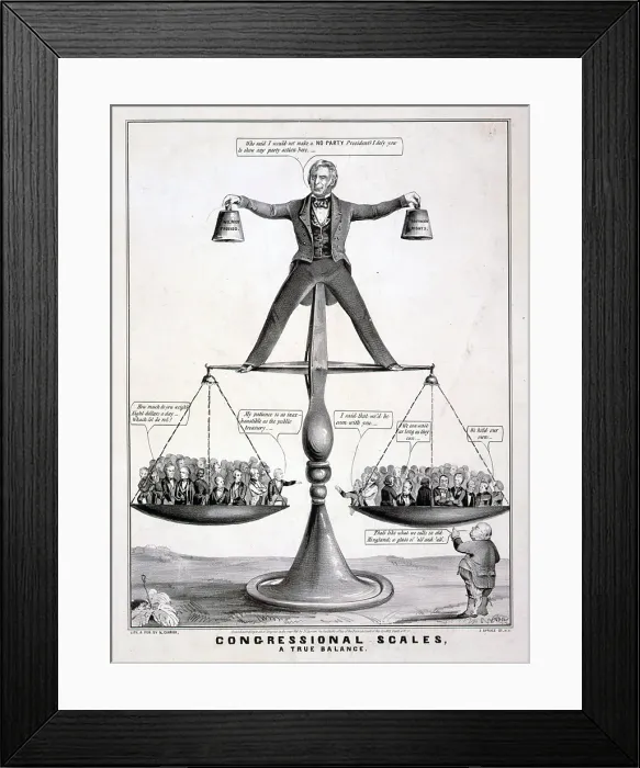 Framed Print : Zachary Taylor, political cartoon about the Compromise of 1850 Framed Print : Zachary Taylor, political cartoon about the Compromise of 1850