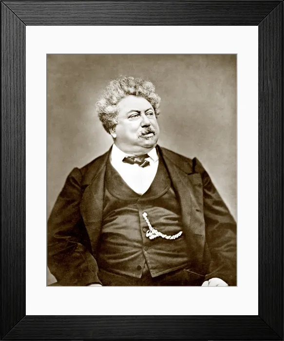 Framed Print : Alexandre Dumas pre (1802-1870) popular French dramatist and historical novelist