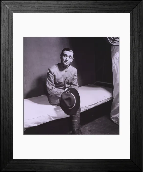 Framed Print : Irving Berlin (1888-1989) in WWI army uniform and seated on cot. In 1942, for he created an all soldier revue, THIS IS THE ARMY, to boost morale and raise money for the war effort Framed Print : Irving Berlin (1888-1989) in WWI army uniform and seated on cot. In 1942, for he created an all soldier revue, THIS IS THE ARMY, to boost morale and raise money for the war effort